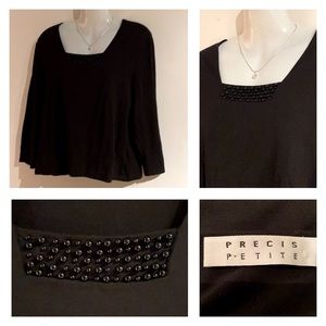 🍒 Black Pearl Top by Precis Petites !!! Size M
